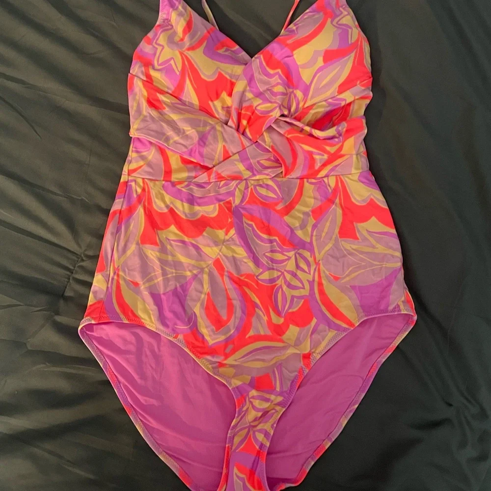 Vibrant Multicolor Spaghetti Strap Swimsuit